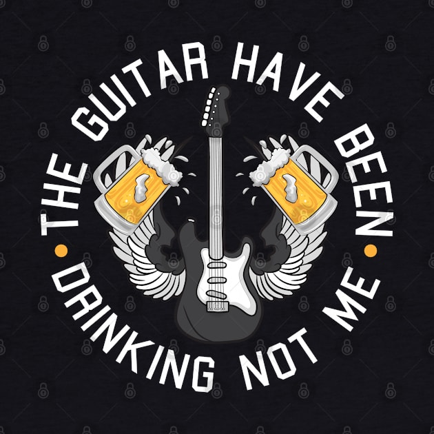 Funny Electric Guitar Graphic Design and Beer Guitarist by Riffize